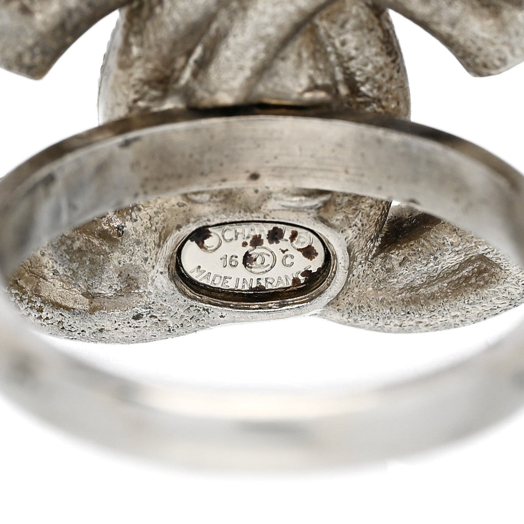 Crystal Double CC Ring 52 6 Silver