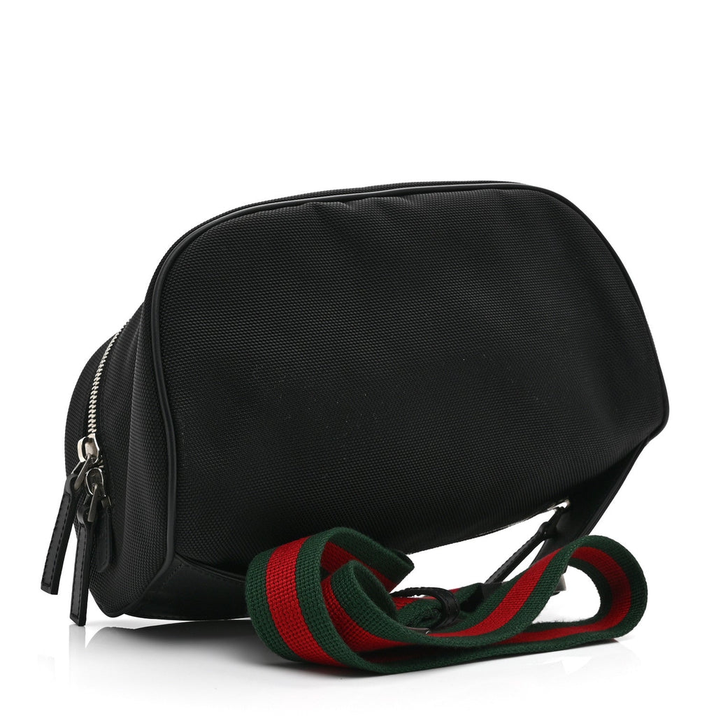 Gucci Techno Canvas Web Large Belt Bag Black