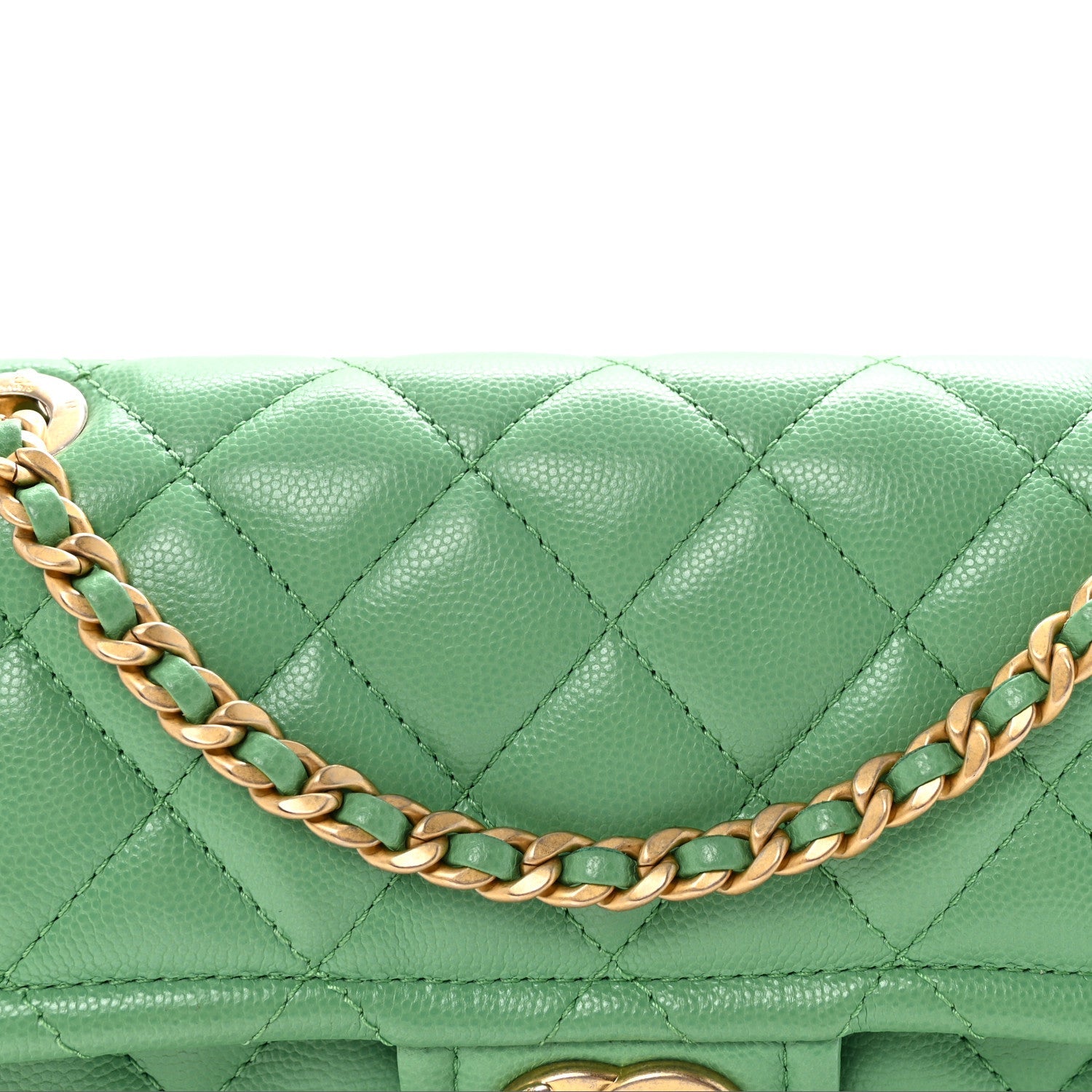 Chanel Caviar Quilted Medium Sweet Classic Flap Green