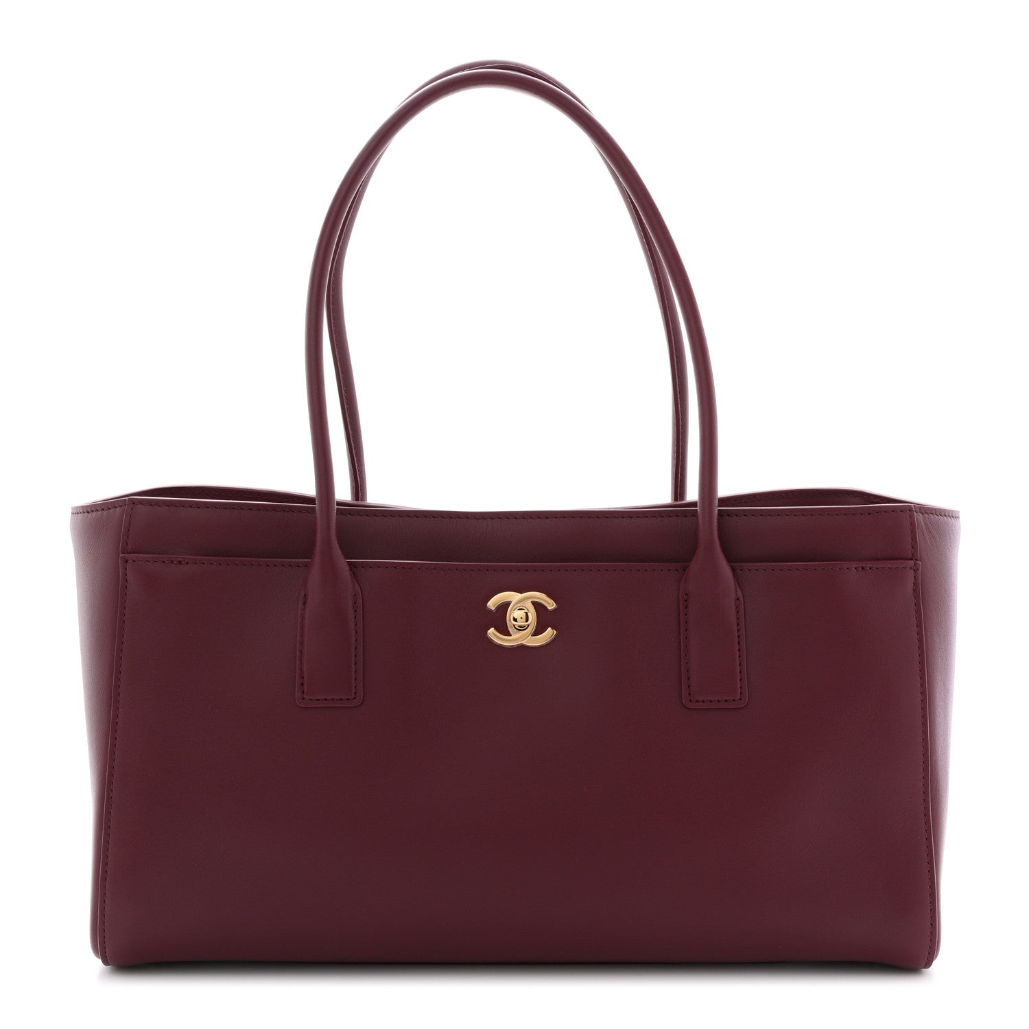 Chanel Calfskin Archetype Small Shopping Tote Dark Burgundy