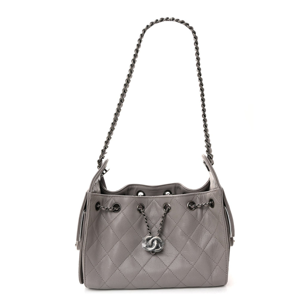 Chanel Caviar Quilted Mini Chanel 25 Handbag Dark Grey
