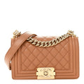 Chanel Caviar Quilted Small Boy Flap Brown