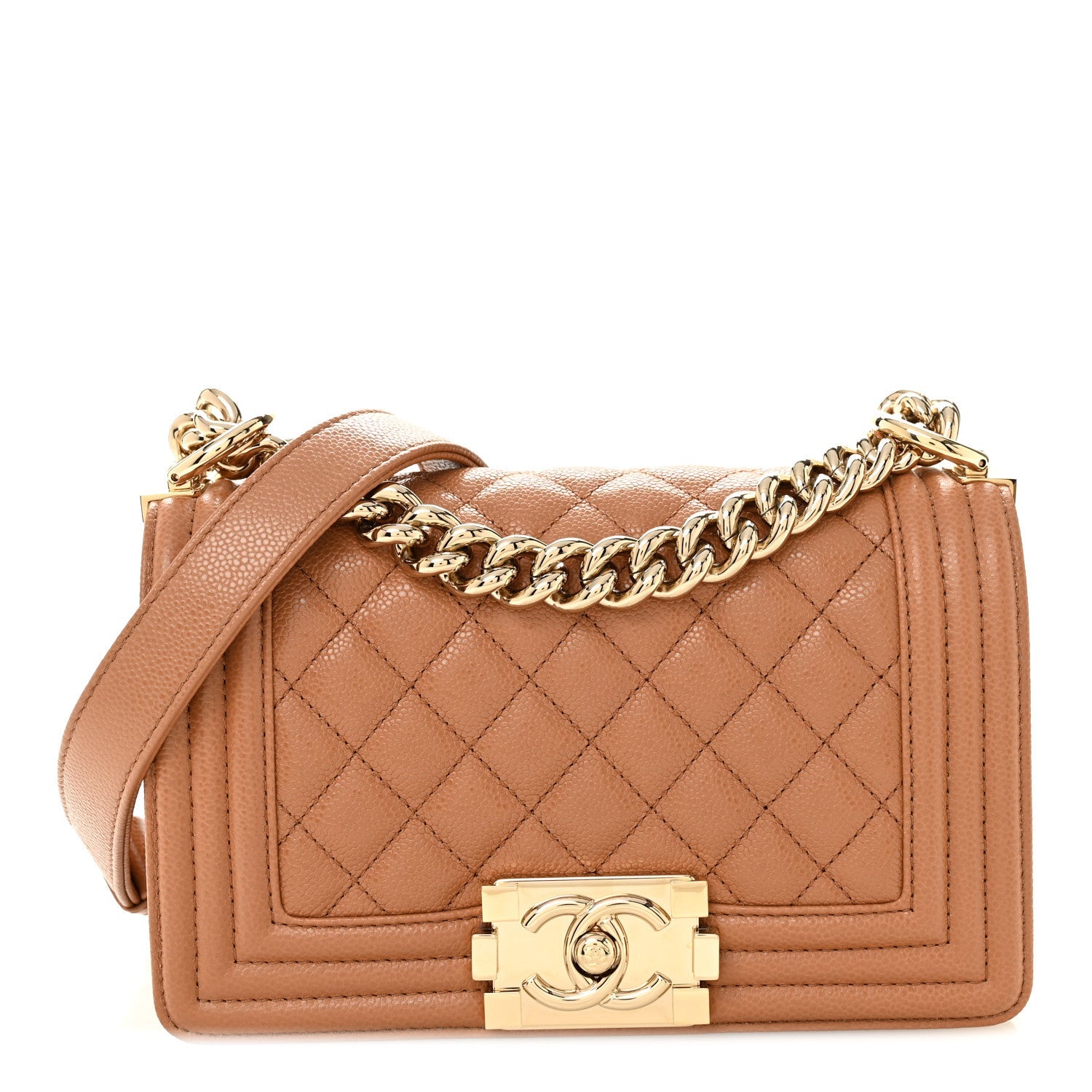Chanel Caviar Quilted Small Boy Flap Brown
