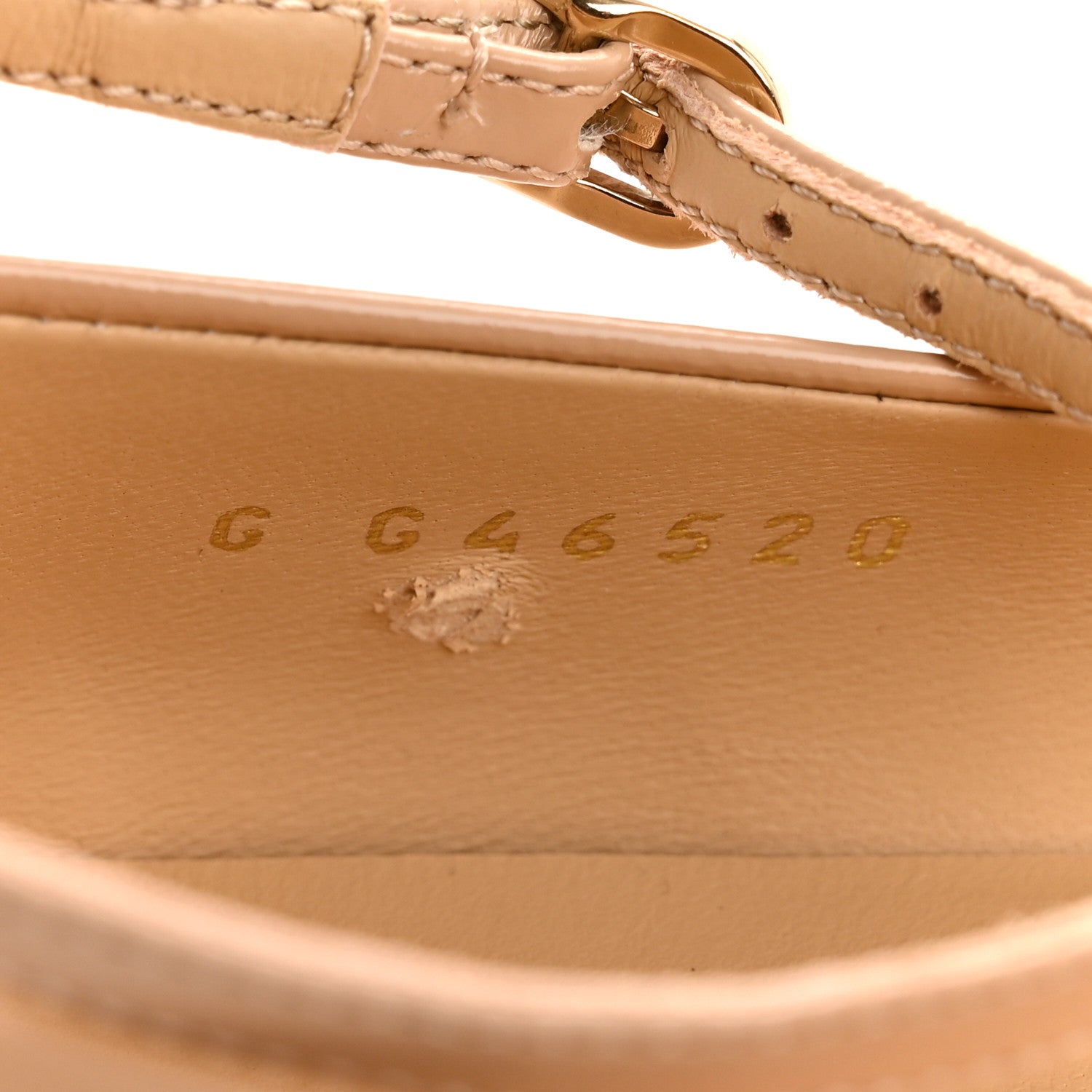 Chanel Shiny Calfskin Camellia Ankle Strap Ballerina Flats 36 Beige