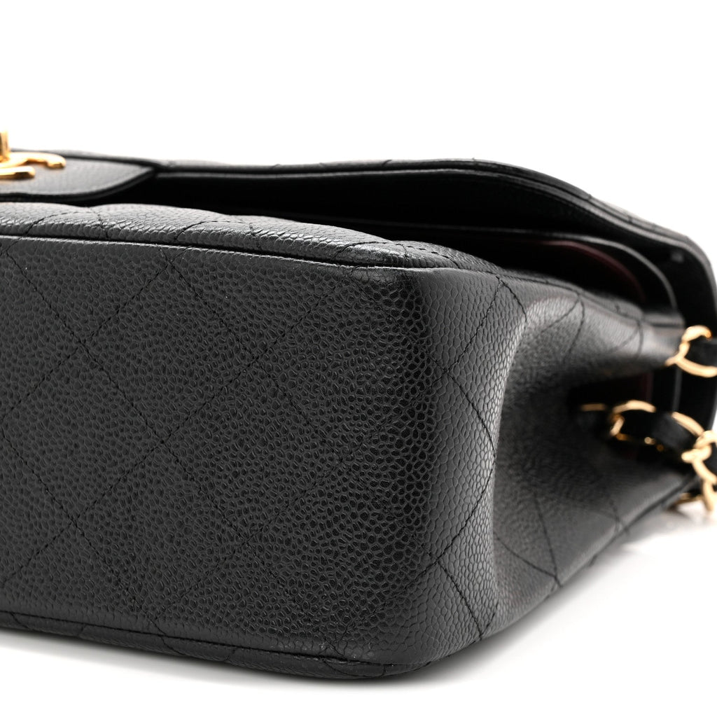 Chanel Caviar Quilted Jumbo Double Flap Black