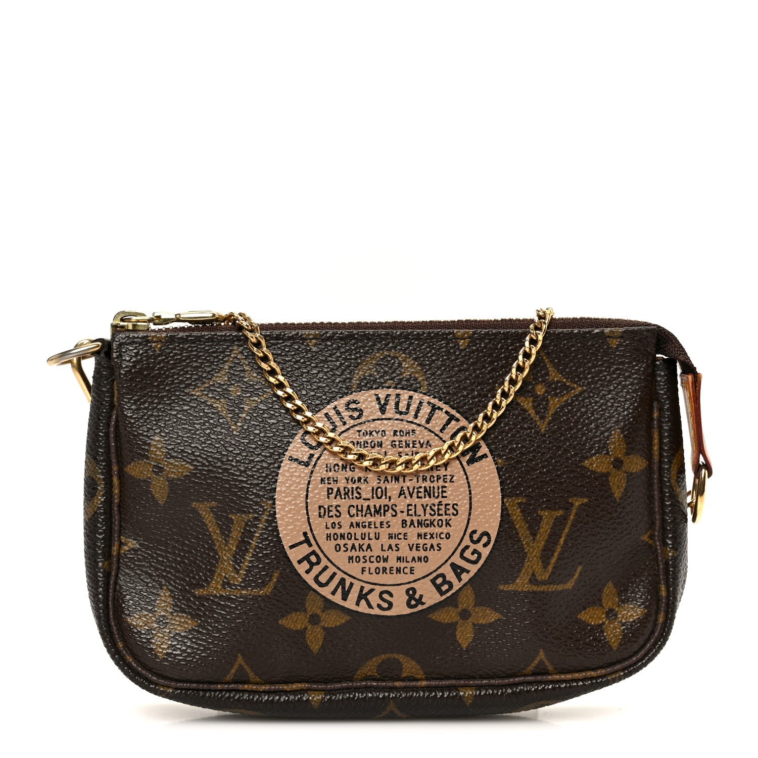 Louis Vuitton Monogram Complice Trunks and Bags Mini Pochette Accessories Beige