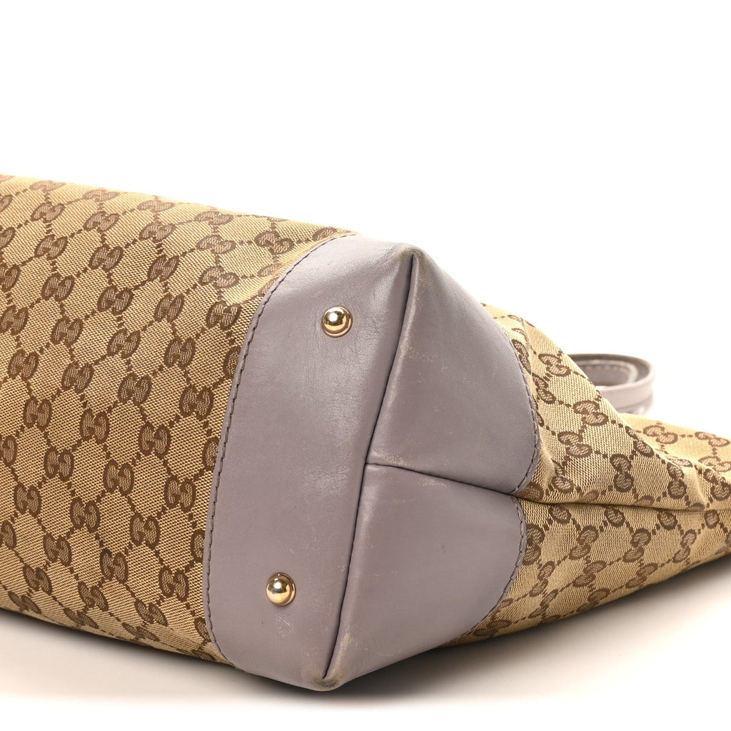 Gucci Monogram Large Heart Bit Charm Hobo Purple