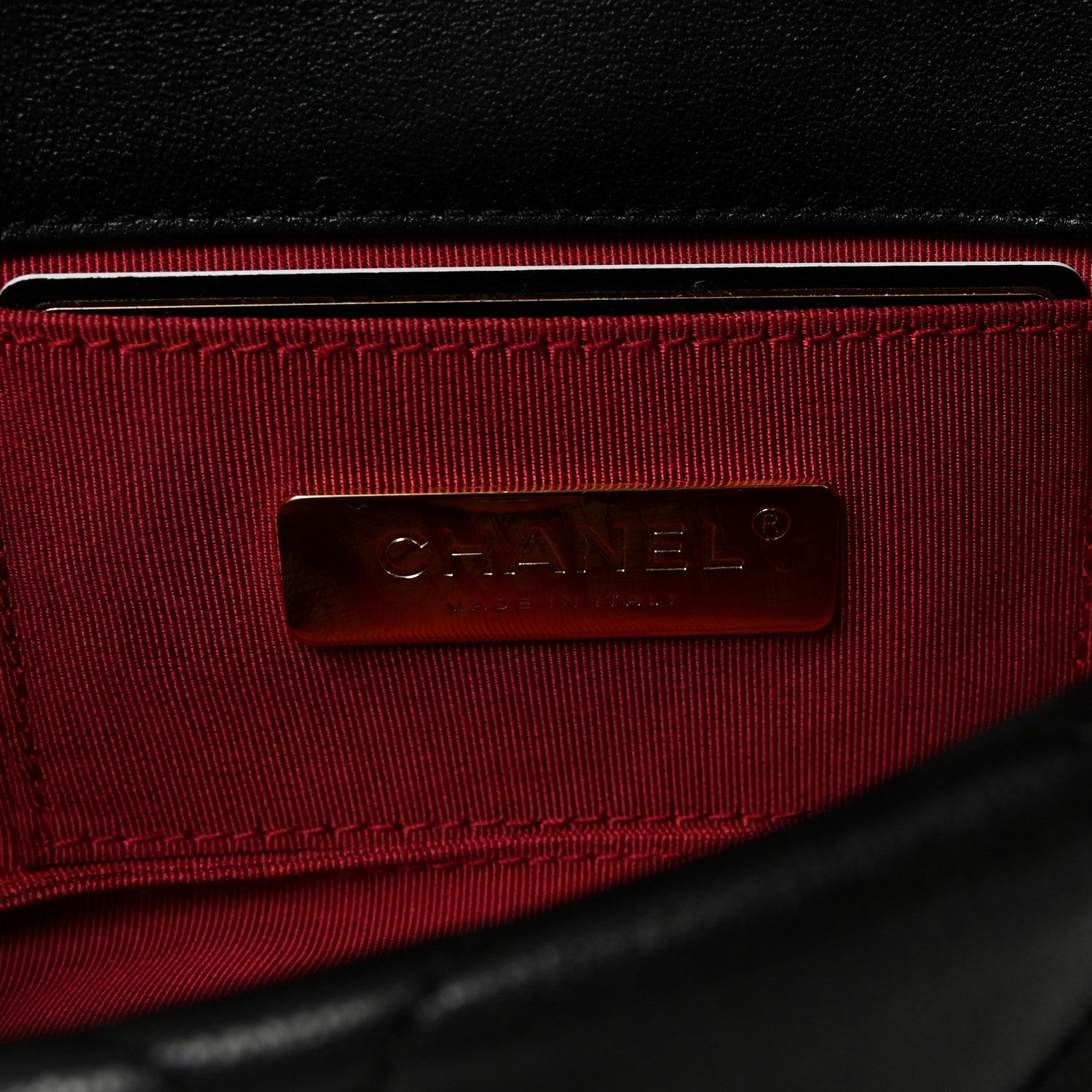 Chanel Goatskin Quilted Chanel 19 Waist Bag Black