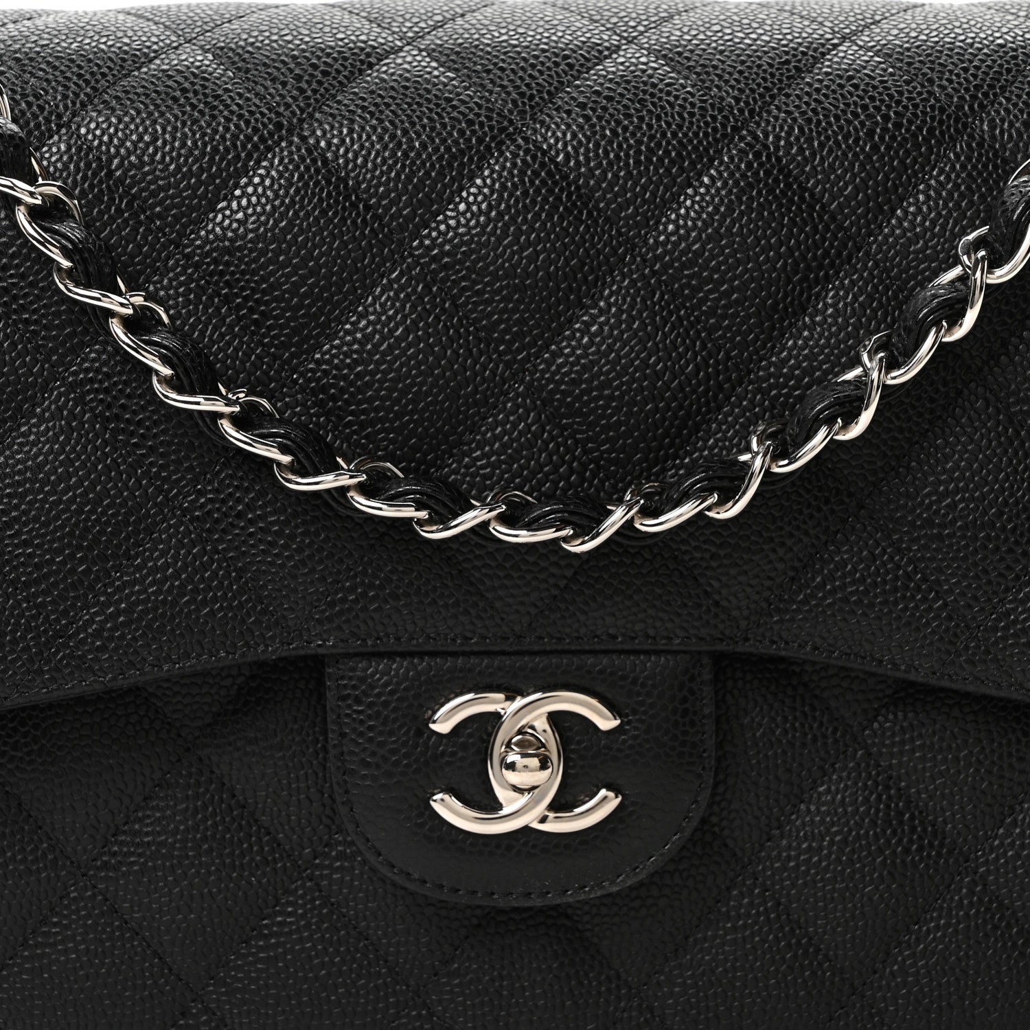 Chanel Caviar Quilted Jumbo Double Flap Black