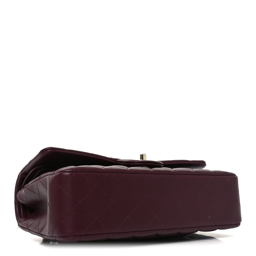 Chanel Lambskin Quilted Medium Double Flap Burgundy