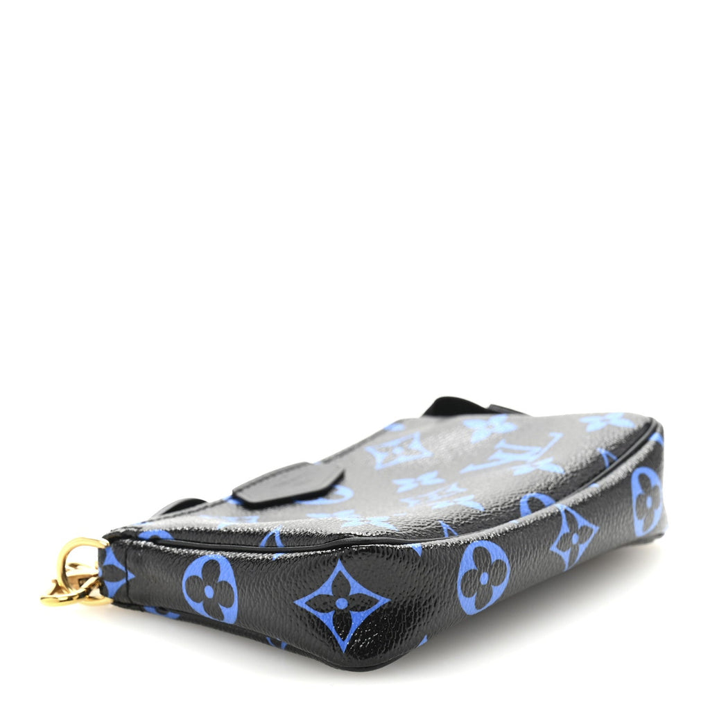 Louis Vuitton Colored Monogram Mini Pochette Accessories Blue Black