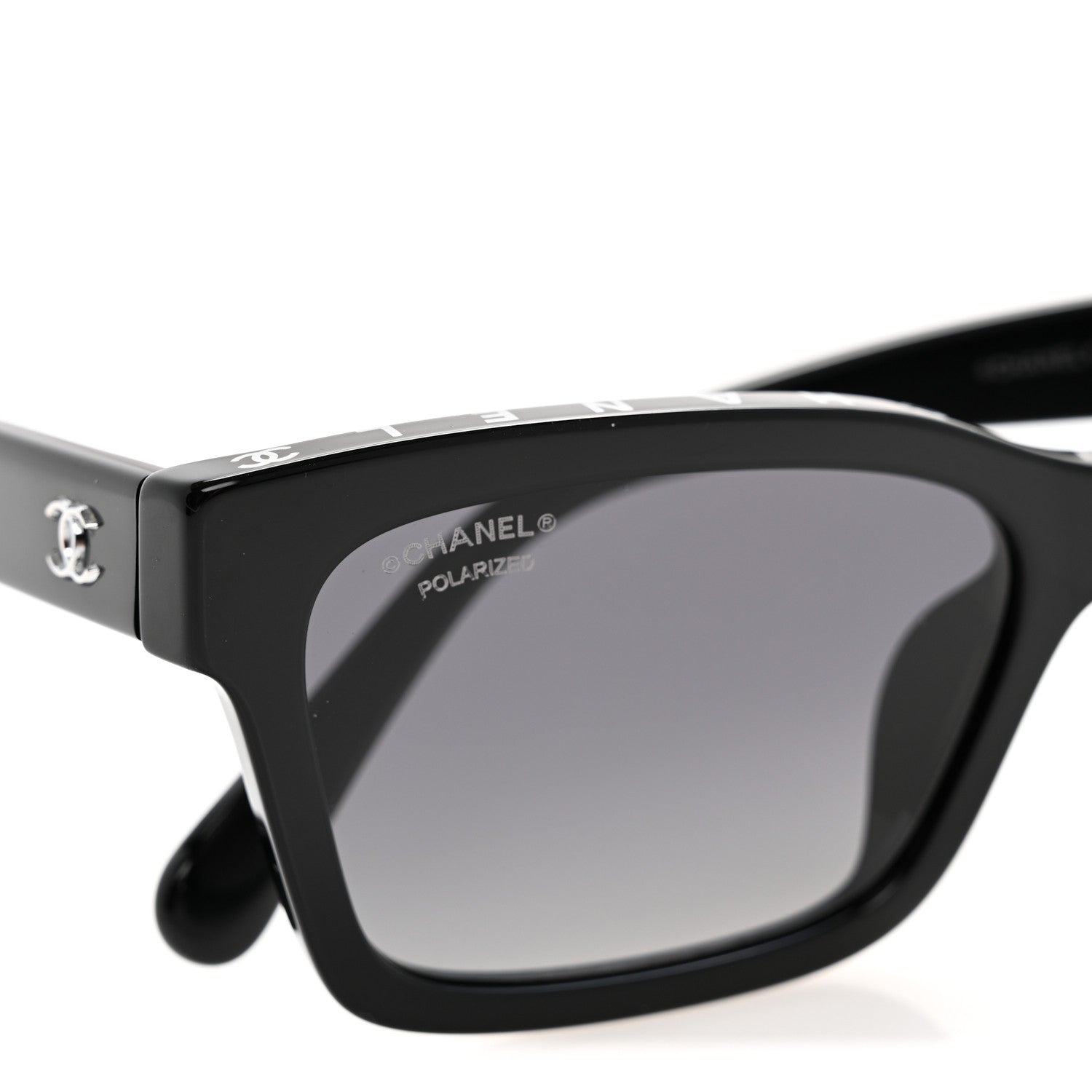 Acetate Polarized Square Sunglasses 5417-A Black