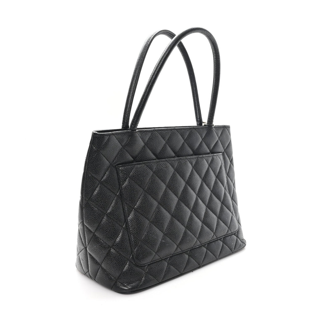 Chanel Caviar Quilted Medallion Tote Black