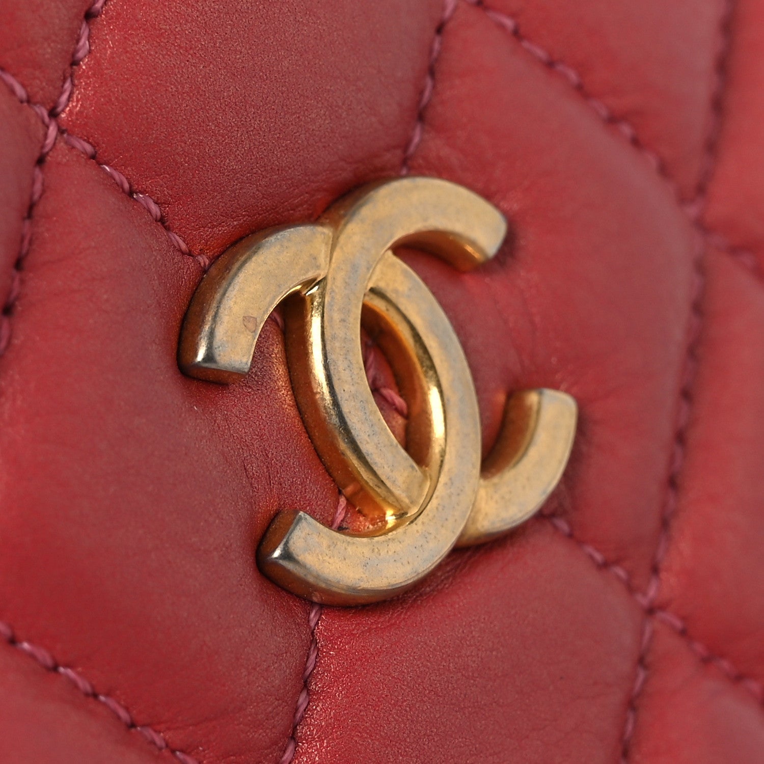 Chanel Calfskin Quilted Day Trips Camera Case Pink