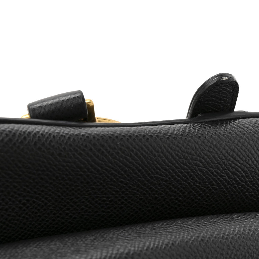 Christian Dior Grained Calfskin Saddle Bag Black