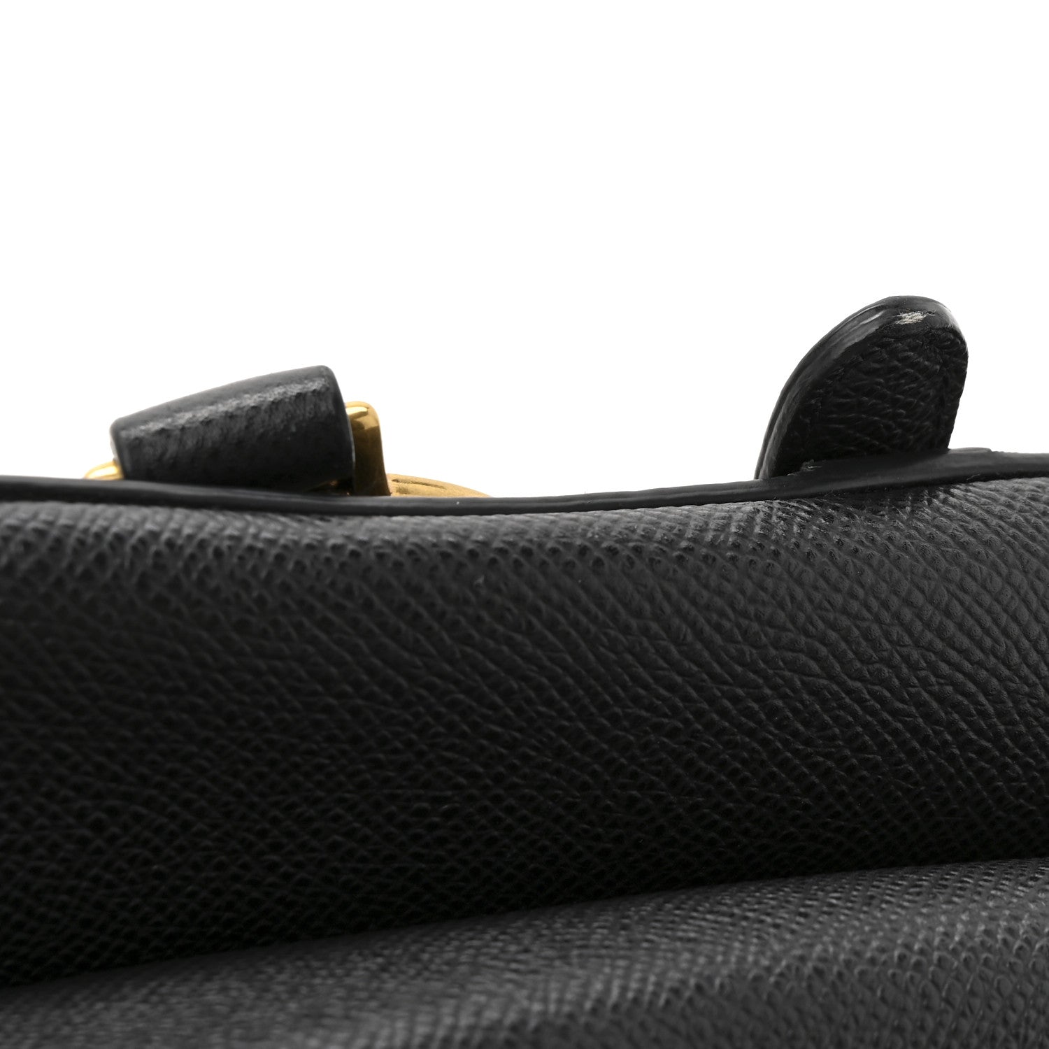 Christian Dior Grained Calfskin Saddle Bag Black