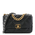 Chanel Lambskin Quilted Medium Chanel 19 Flap Black