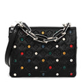 Louis Vuitton Lambskin Monogram Crystal Embossed Embellished Coussin BB Black