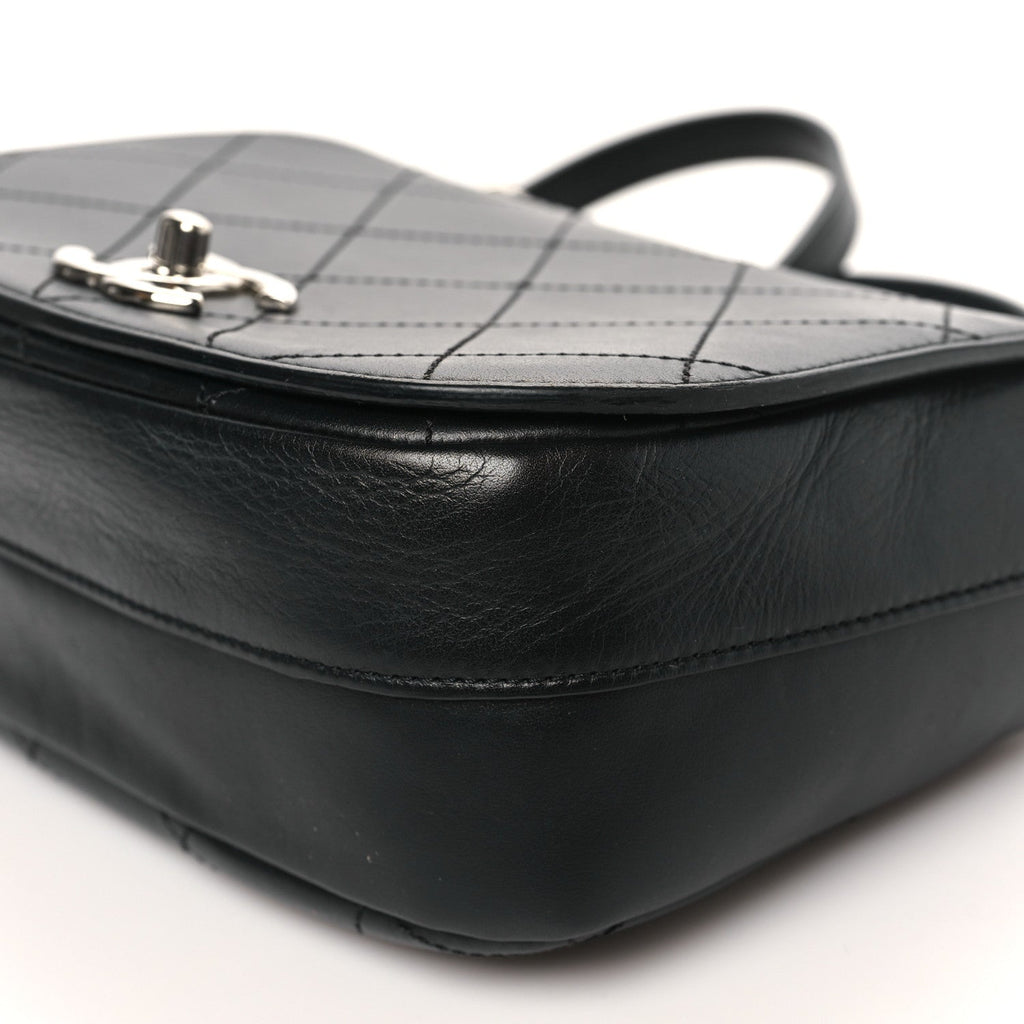Chanel Calfskin Stitched Small Ring My Bag Flap Crossbody Bag Black