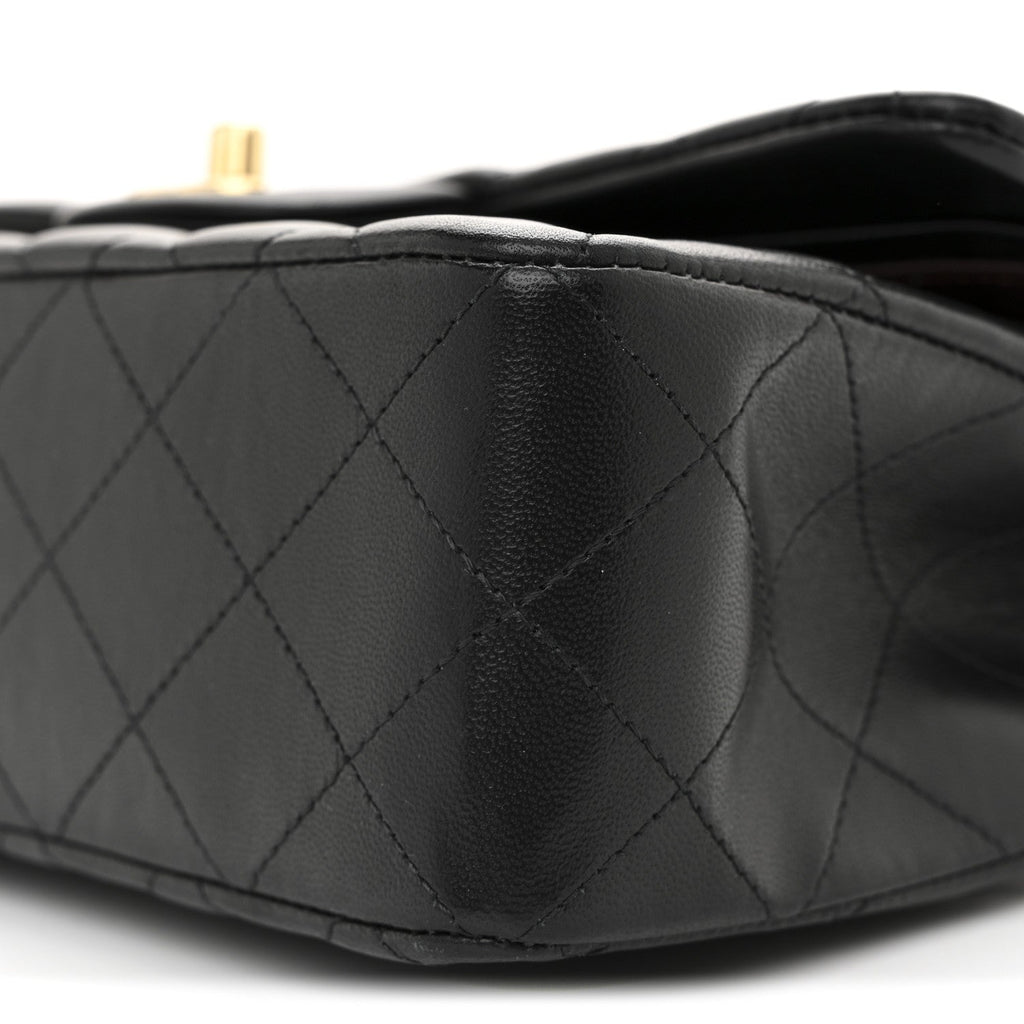Chanel Lambskin Quilted Small Double Flap Black