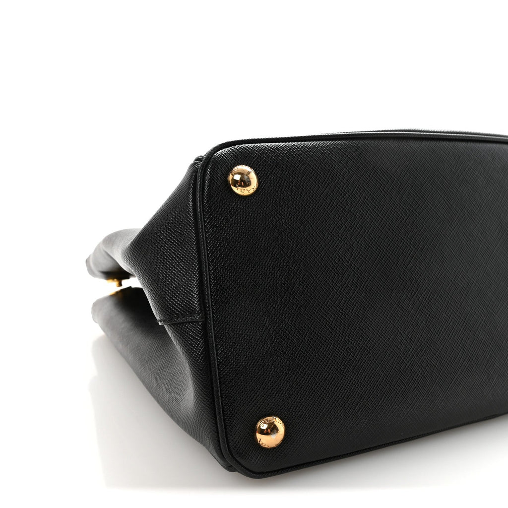 Prada Saffiano Lux Large Galleria Double Zip Tote Black