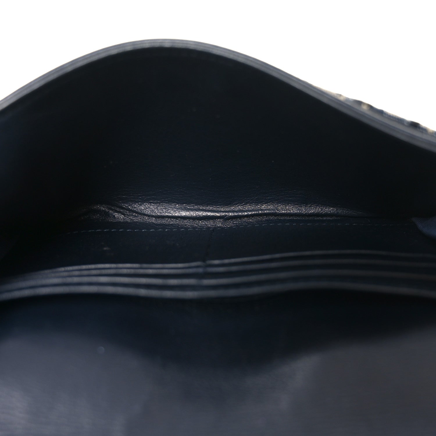 Christian Dior Oblique Small Saddle Chain Pouch Blue