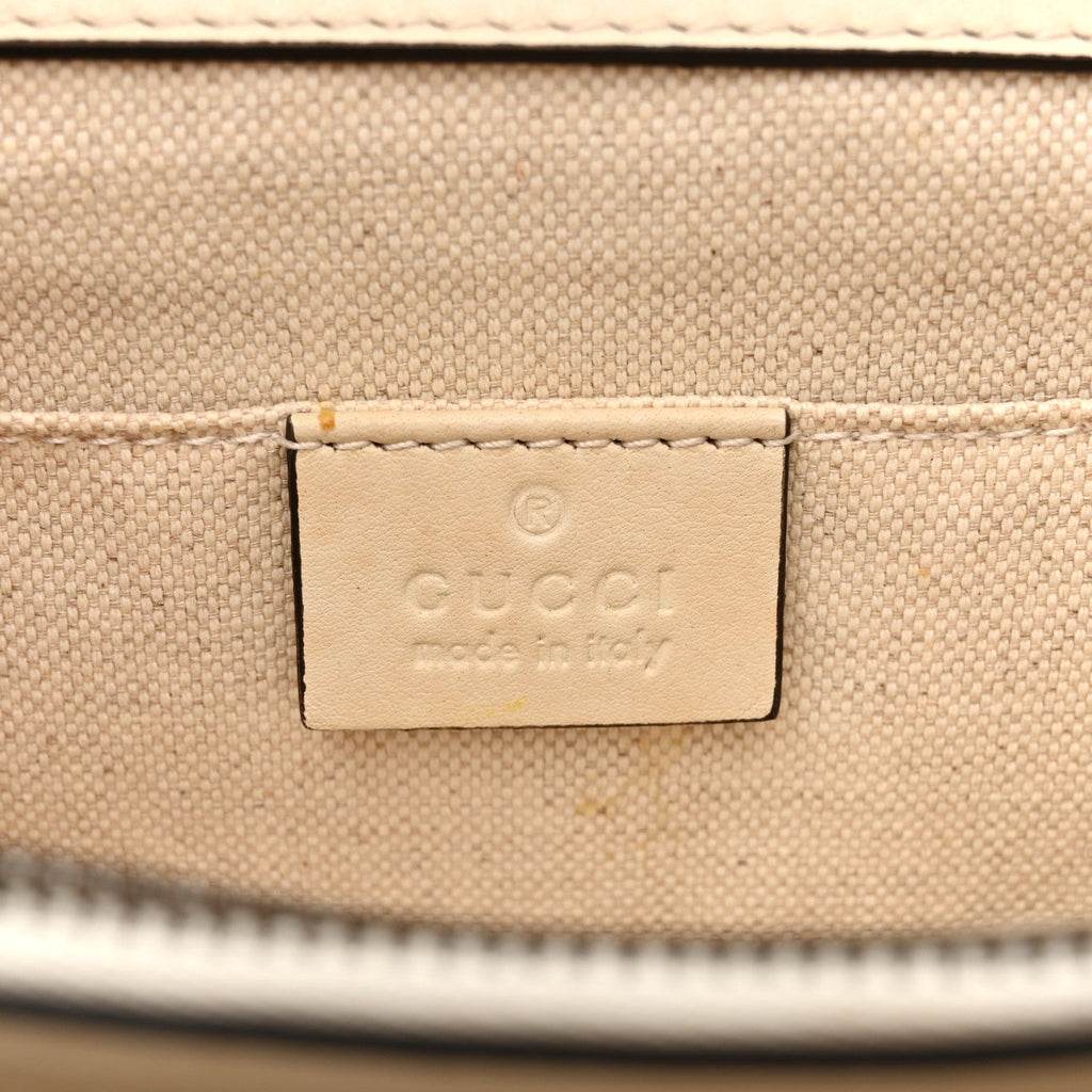 Gucci Calfskin Bamboo Web Medium Dionysus Top Handle Bag White Blue Hibiscus Red