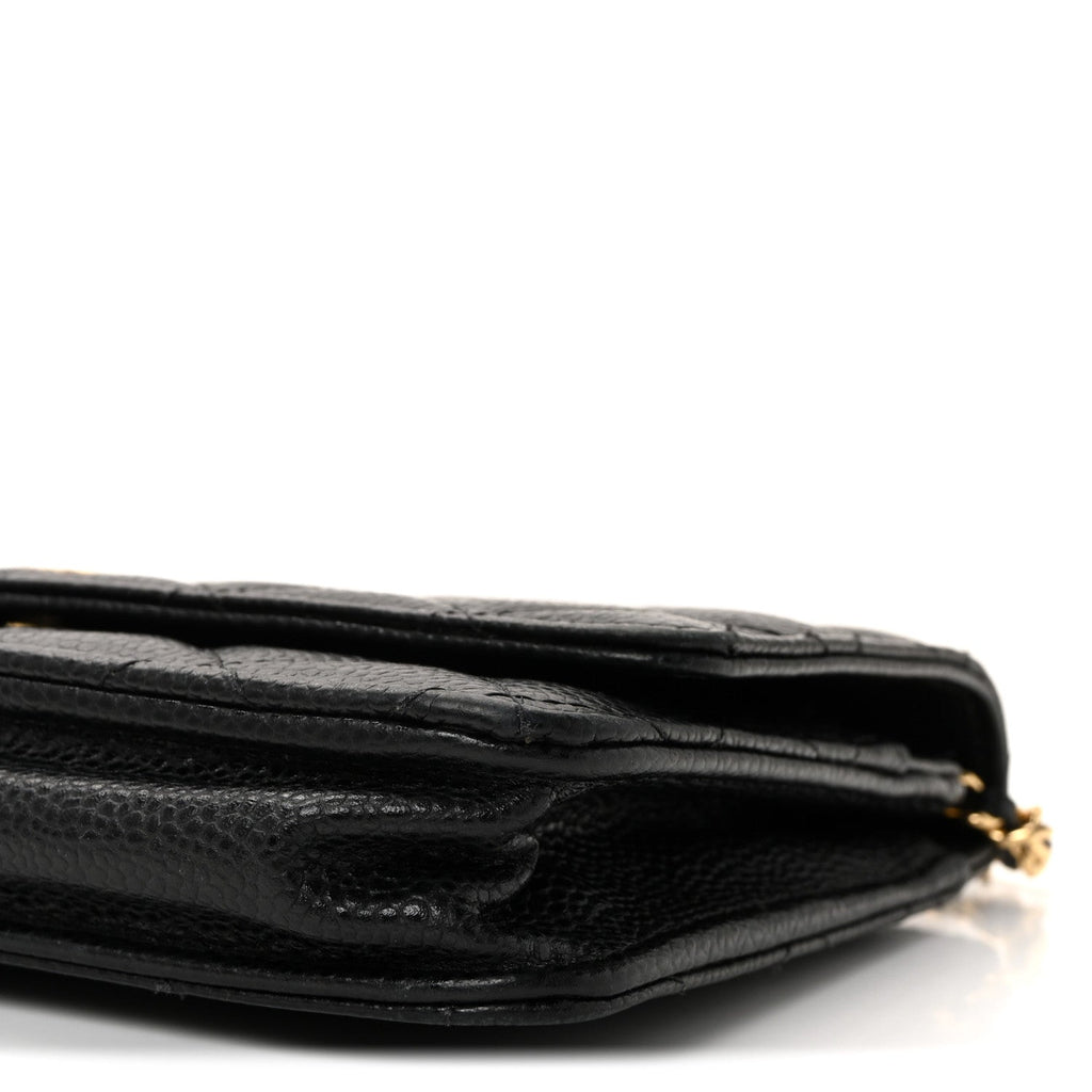 Chanel Caviar Quilted Wallet on Chain WOC Black