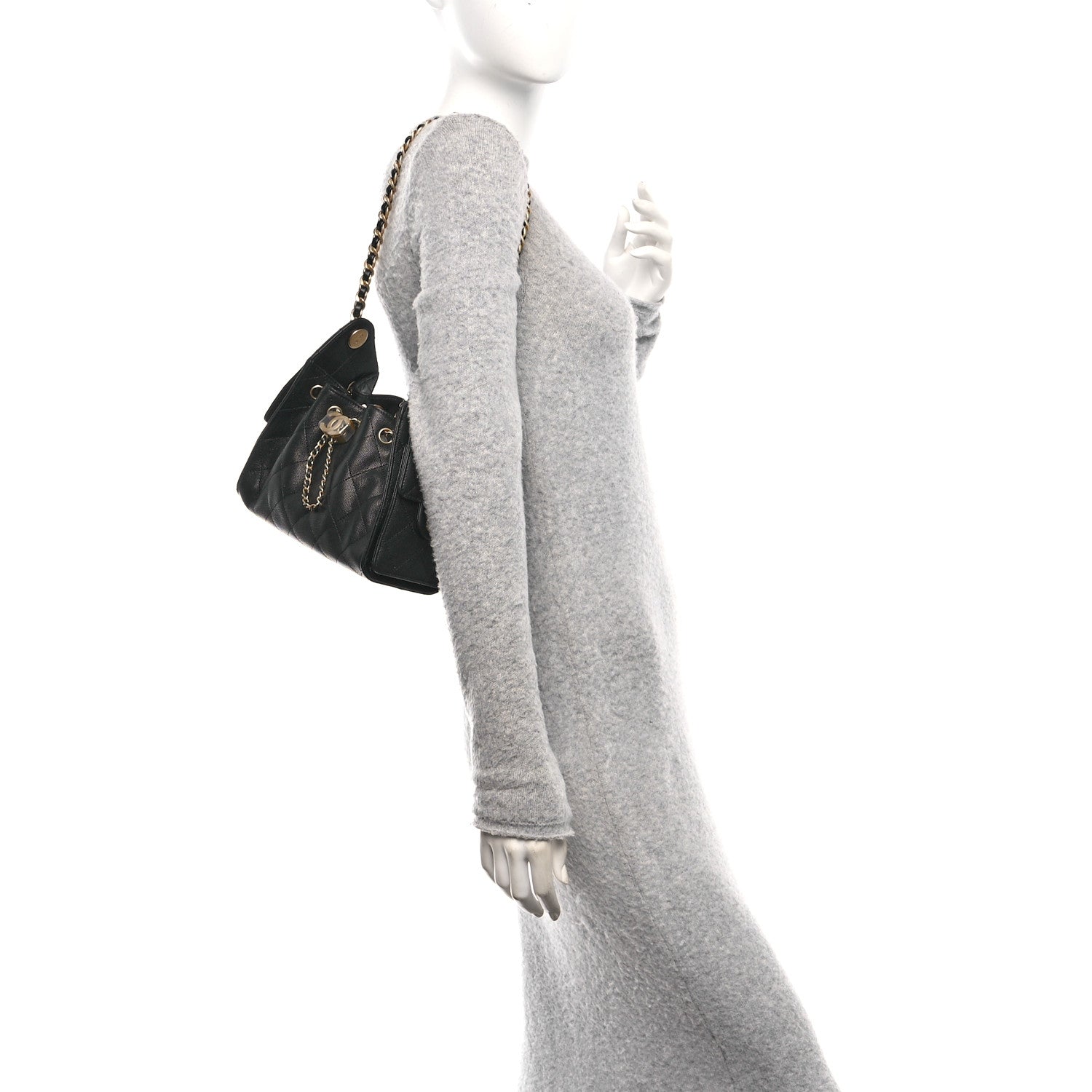 Chanel Caviar Quilted Mini Chanel 25 Handbag Black