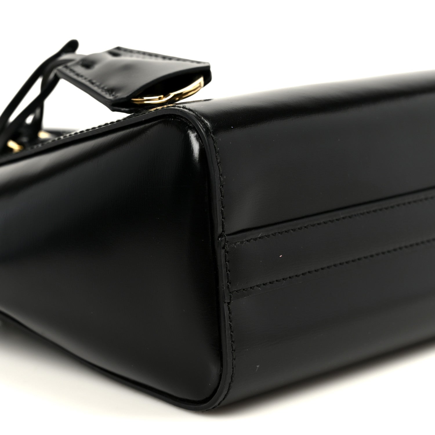 Prada Brushed Calfskin Mini Zippered Crossbody Tote Black