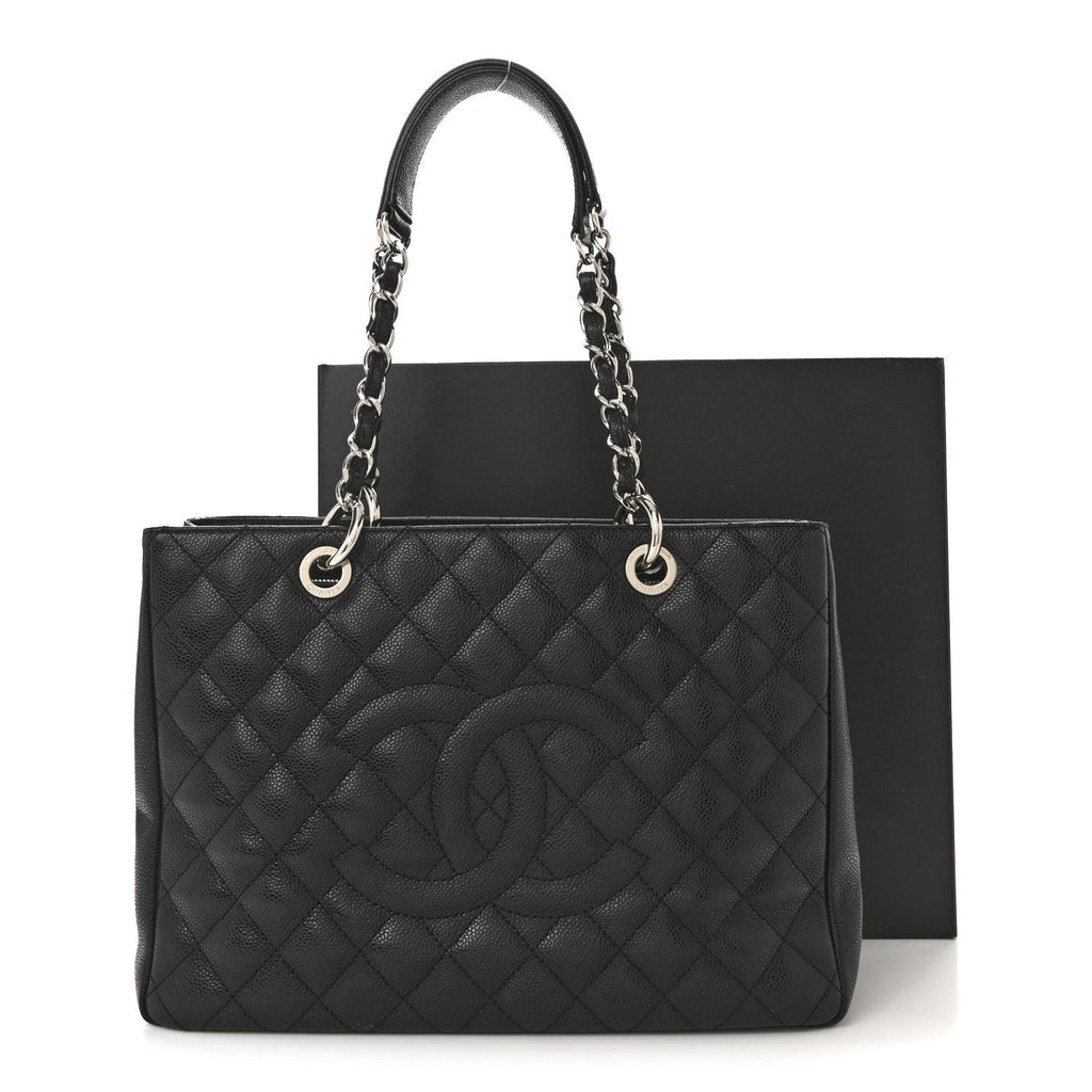 Chanel Caviar Quilted Grand Shopping Tote GST Black