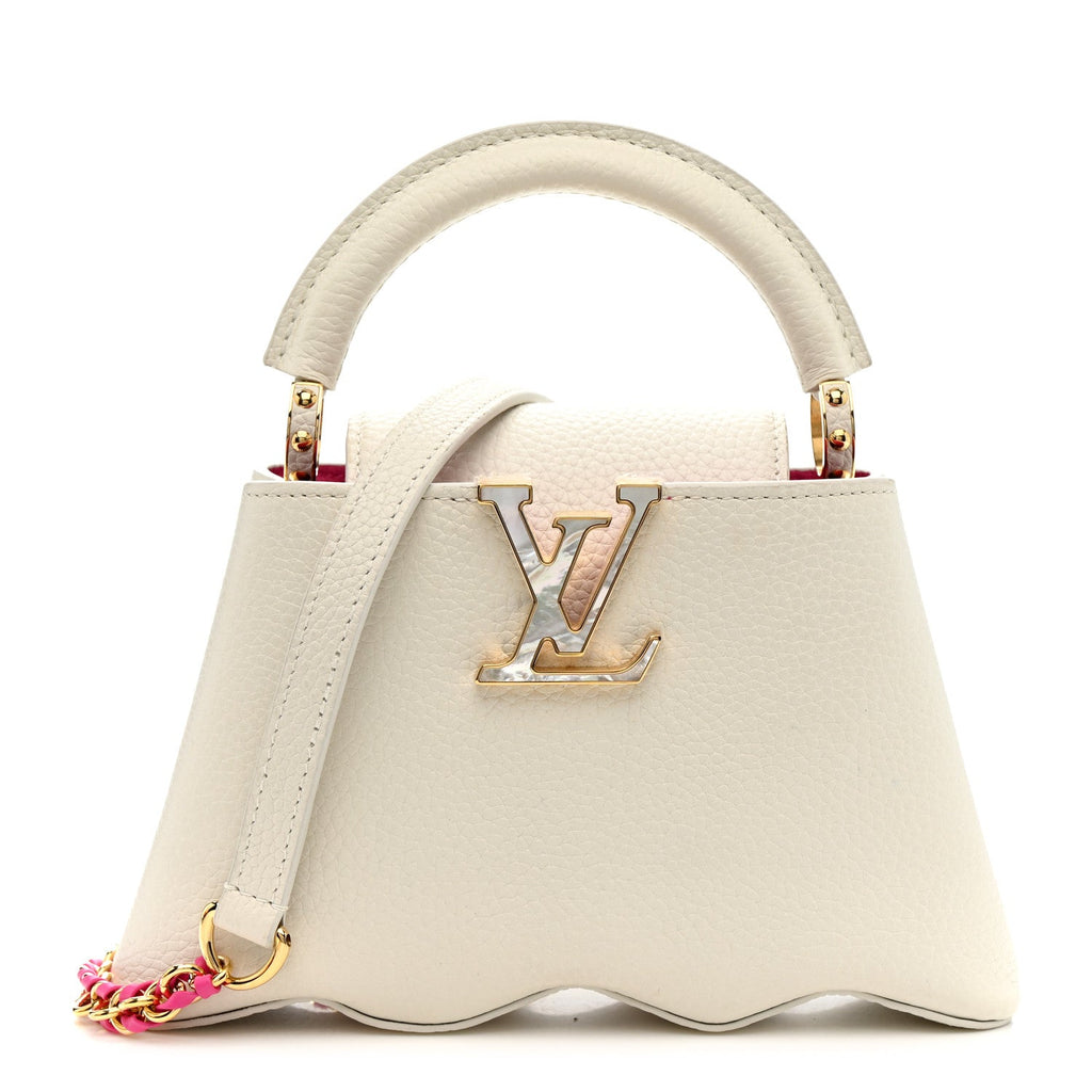 Louis Vuitton Taurillon Capucines Capushell Mini White