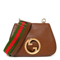 Gucci Roxy Calfskin Web Medium Blondie Shoulder Flap Bag Cuir
