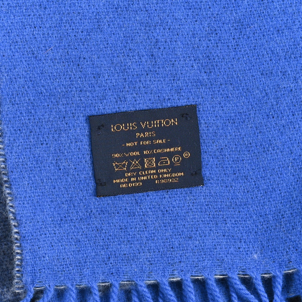 Louis Vuitton Wool Cashmere Classic Throw Navy