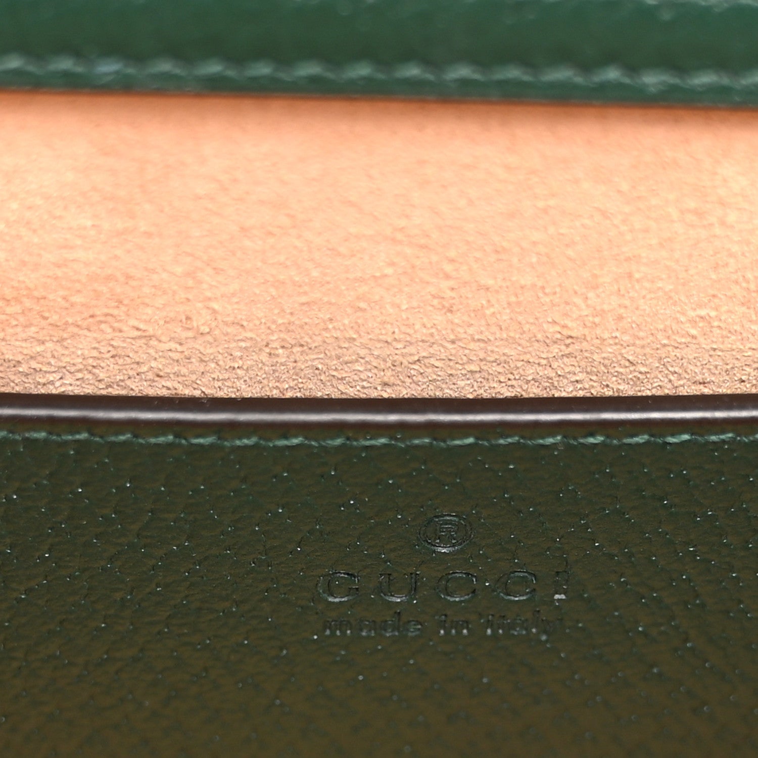 Gucci Textured Dollar Calfskin Web Small Diana Tote Bag Vintage Green Powder Pink