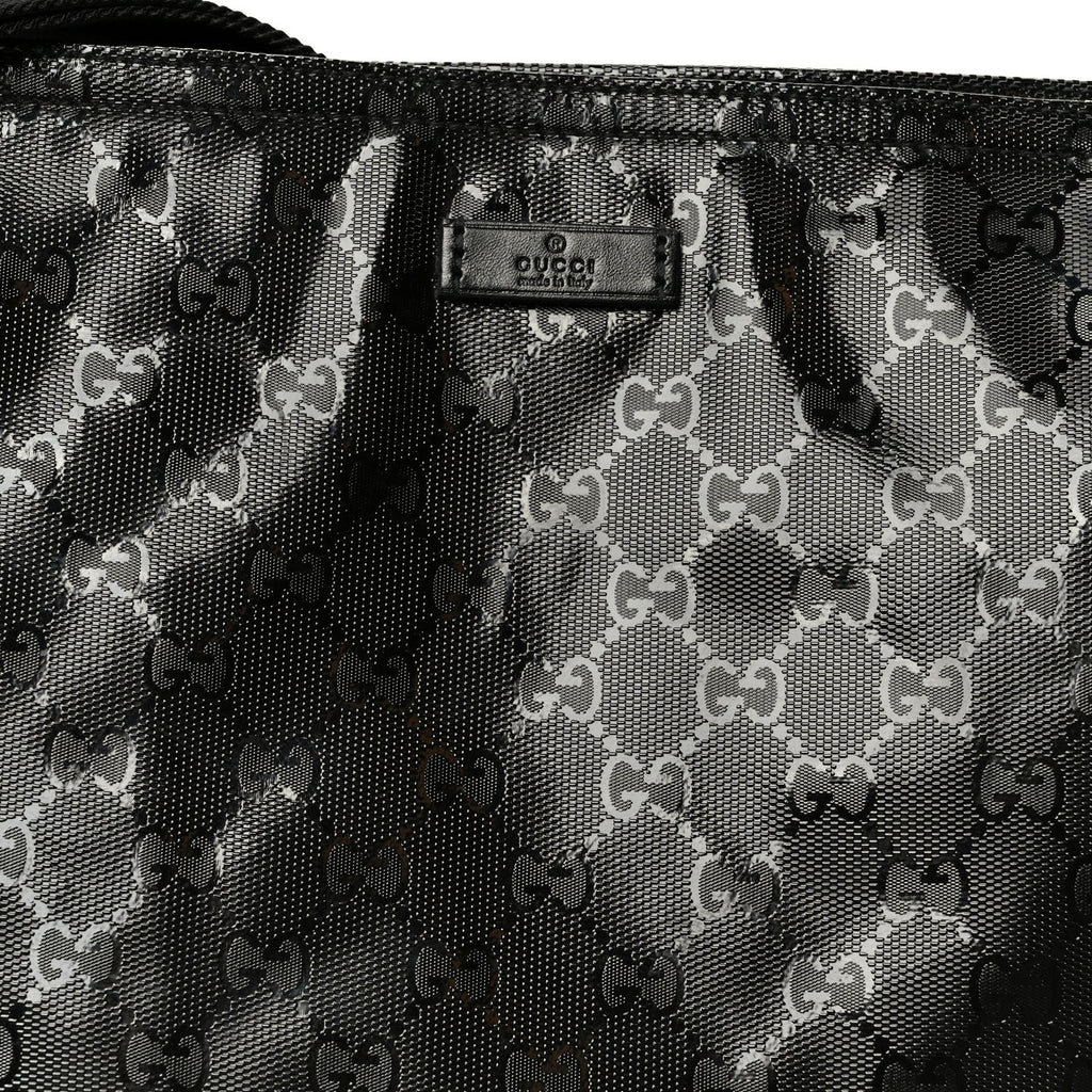 Gucci Imprime Monogram Medium Flat Messenger Bag Black