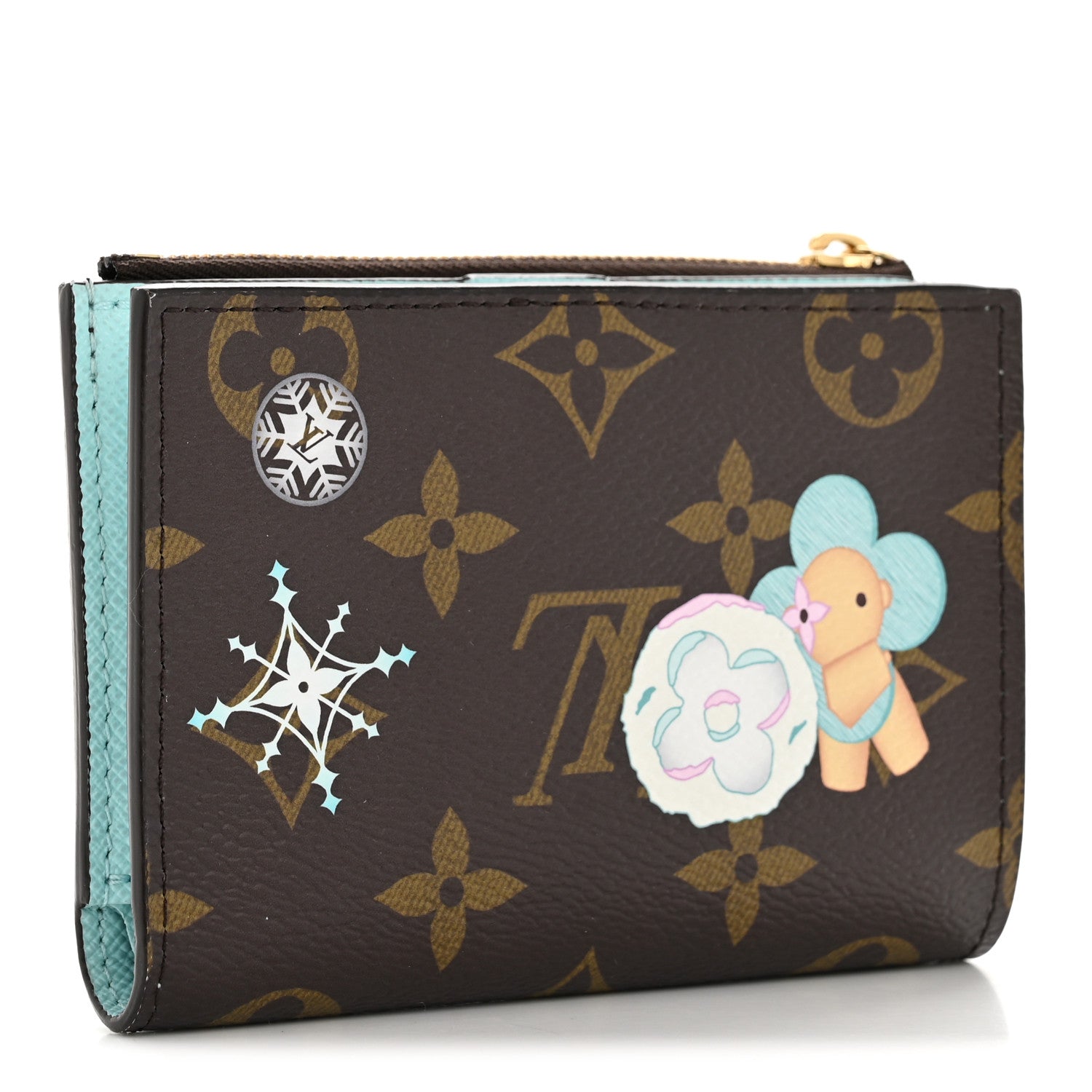Louis Vuitton Monogram Snow Show Lisa Wallet Azur Frost
