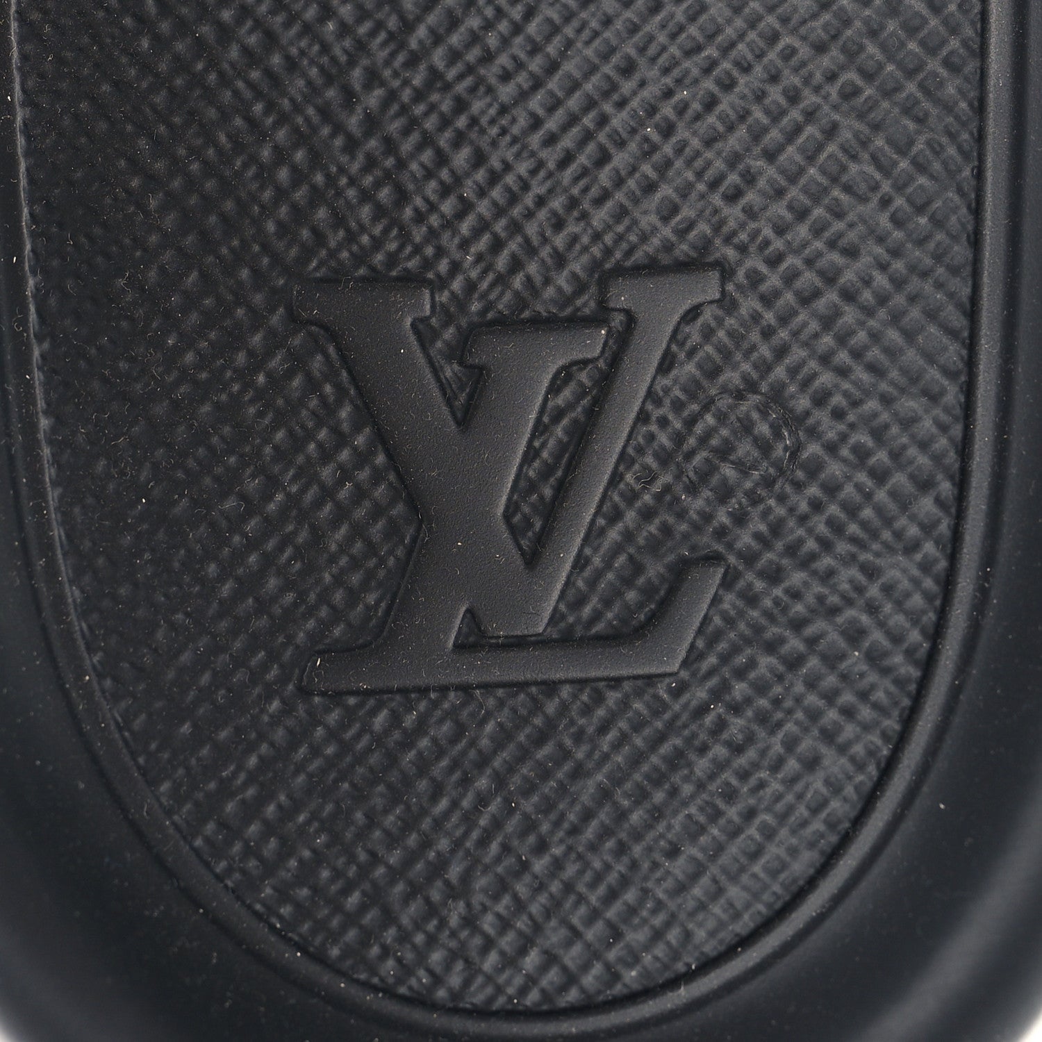 Louis Vuitton Rubber Monogram Eclipse Mens Waterfront Mules 12 Black