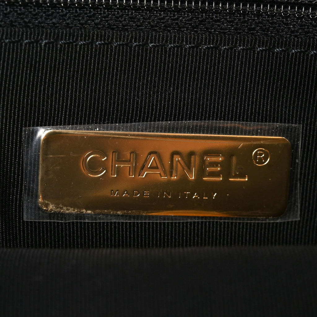 Chanel Tweed Quilted Maxi Chanel 19 Flap Black Ecru White