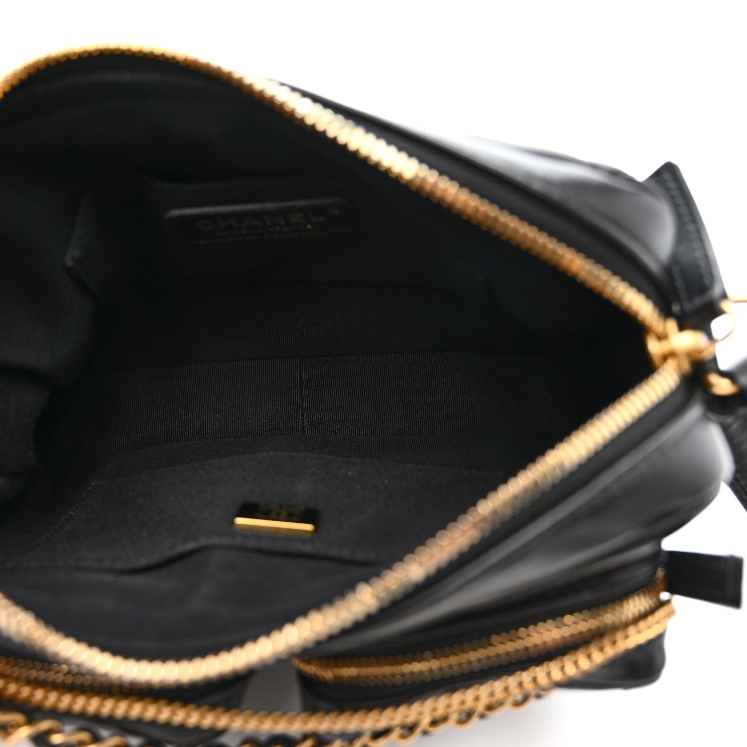 Chanel Calfskin Quilted Large Camera Case Black