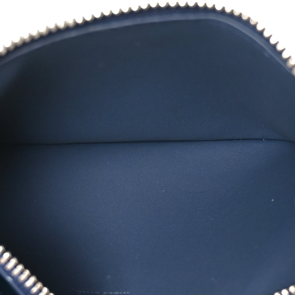 Louis Vuitton Calfskin Aerogram Coin Card Holder Navy Blue