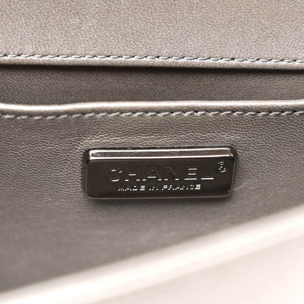 Chanel Galuchat Stingray Small Boy Flap Silver