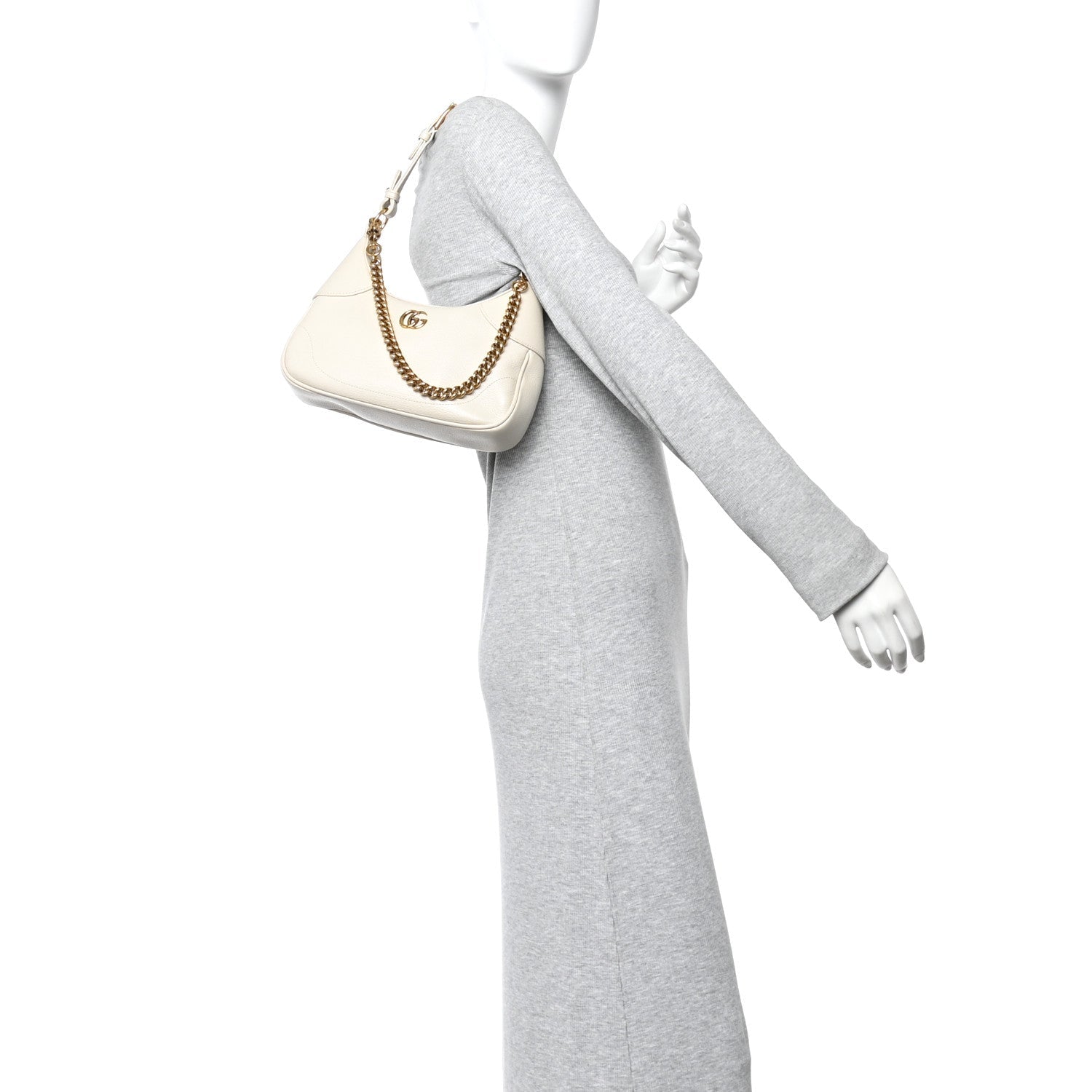 Gucci Goatskin Small Aphrodite Shoulder Bag Mystic White