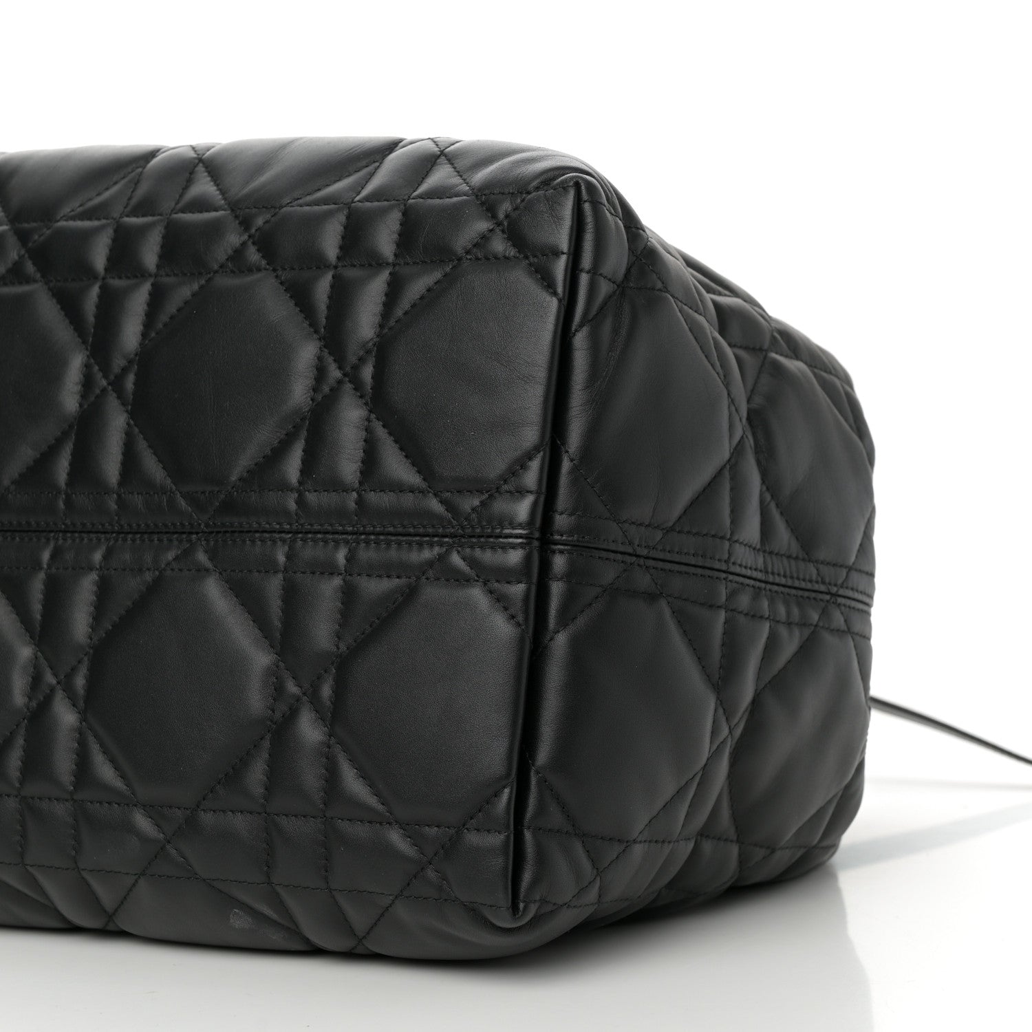 Christian Dior Calfskin Macrocannage Large Toujours Black