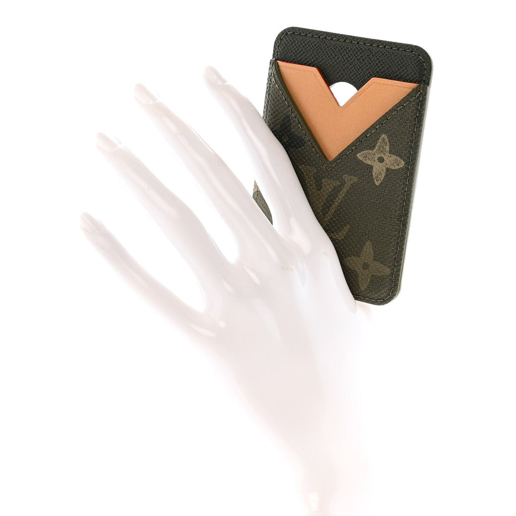 Louis Vuitton Monogram Heritage Magnetic Card Holder Khaki