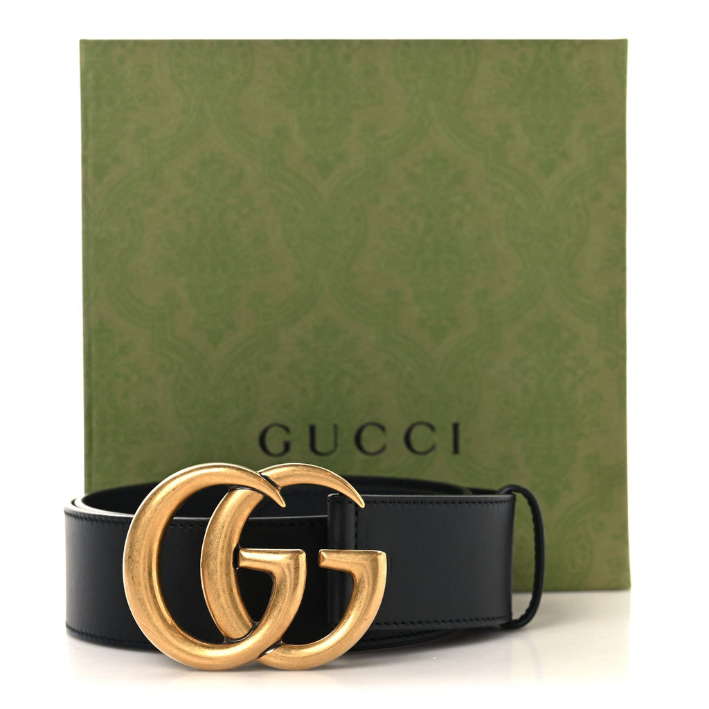 Gucci Calfskin Double G 40mm Belt 85 34 Black