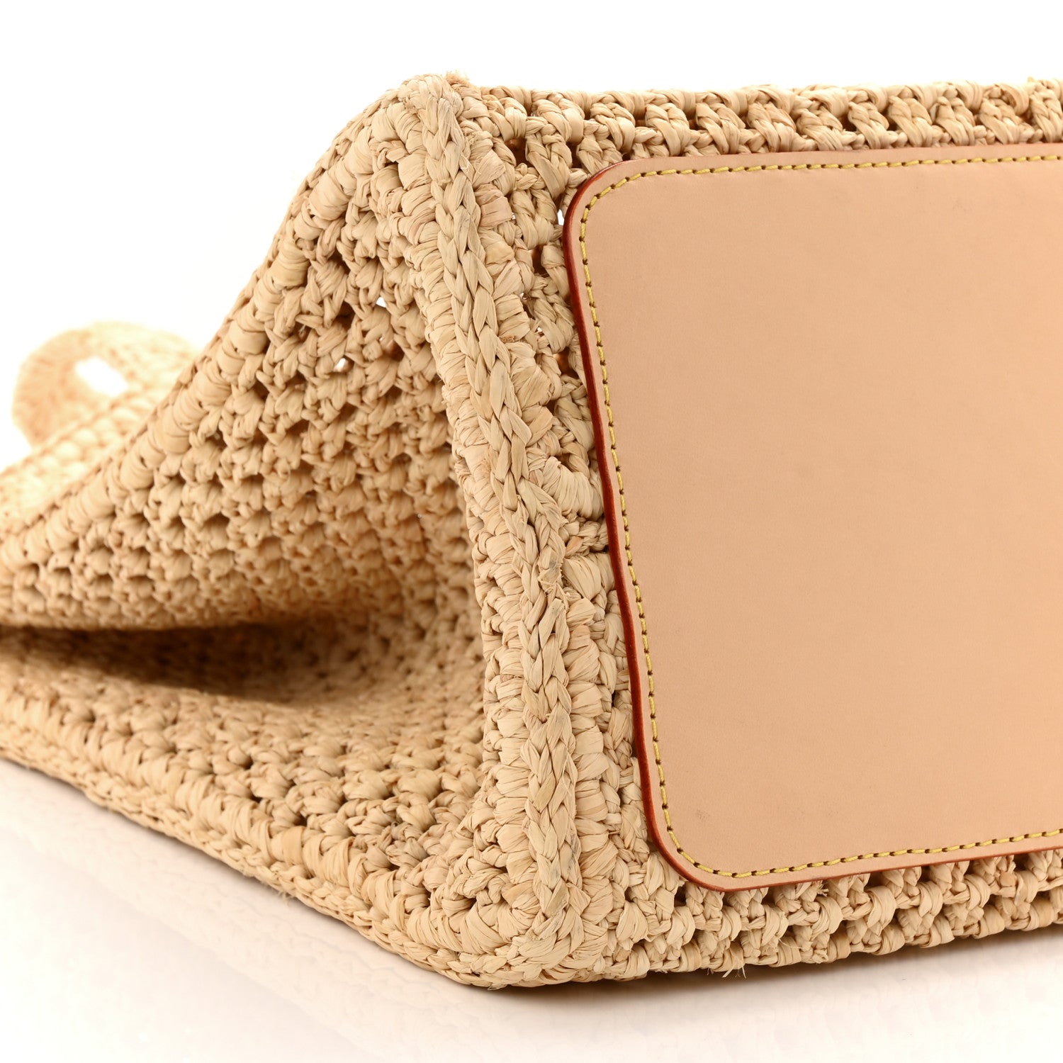 Louis Vuitton Raffia Calfskin By The Pool OnTheGo MM Natural