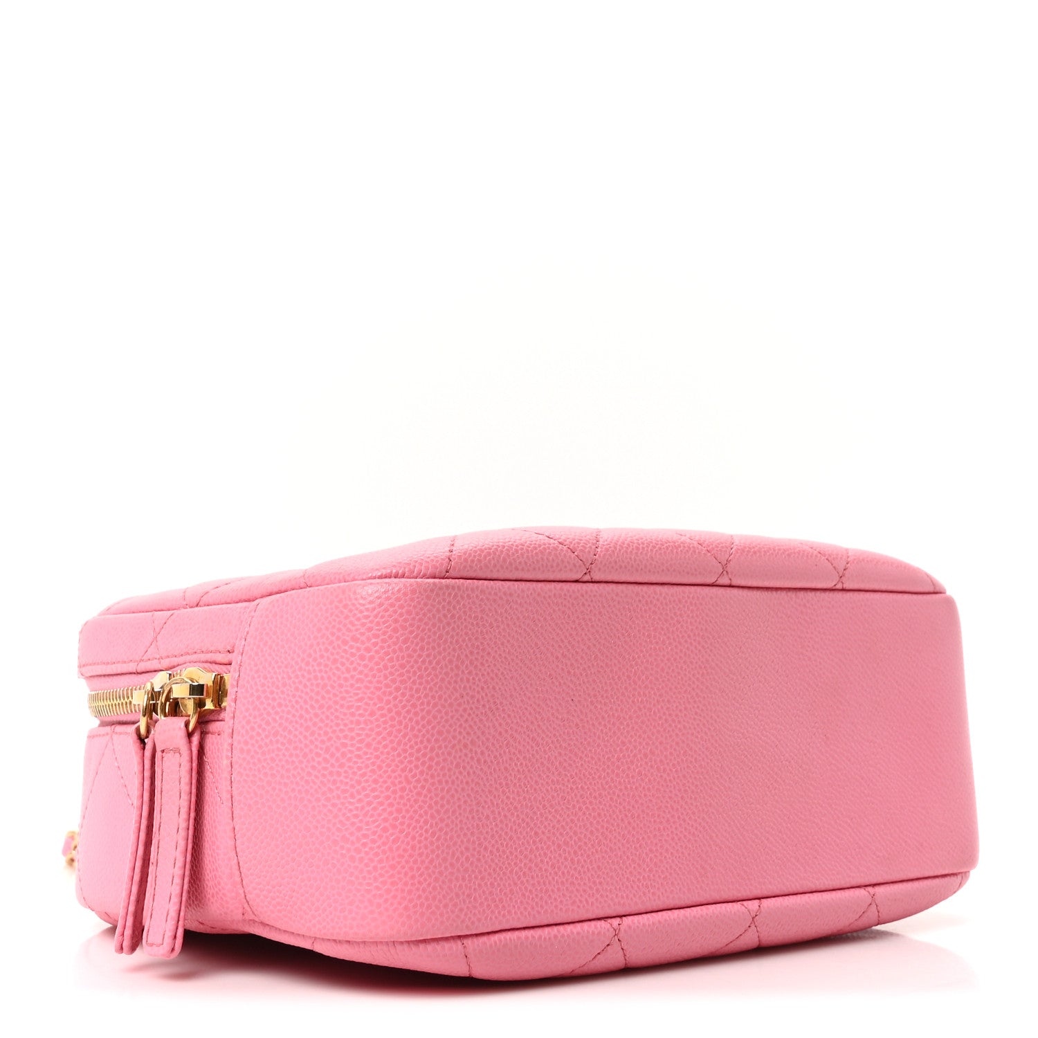 Chanel Caviar Quilted CC Small Top Handle Vanity Case Pink