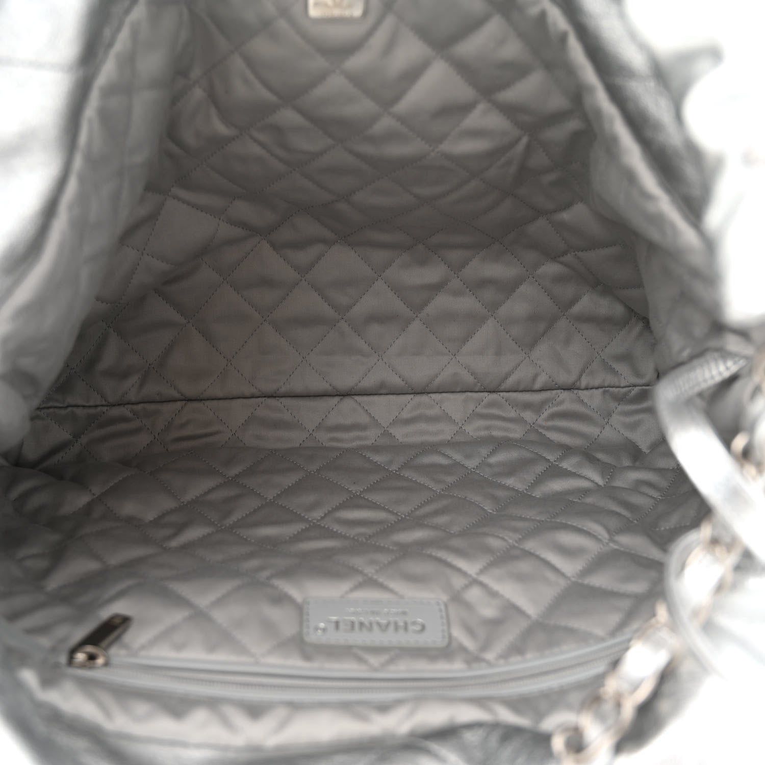 Chanel Metallic Calfskin Quilted Chanel 22 Silver