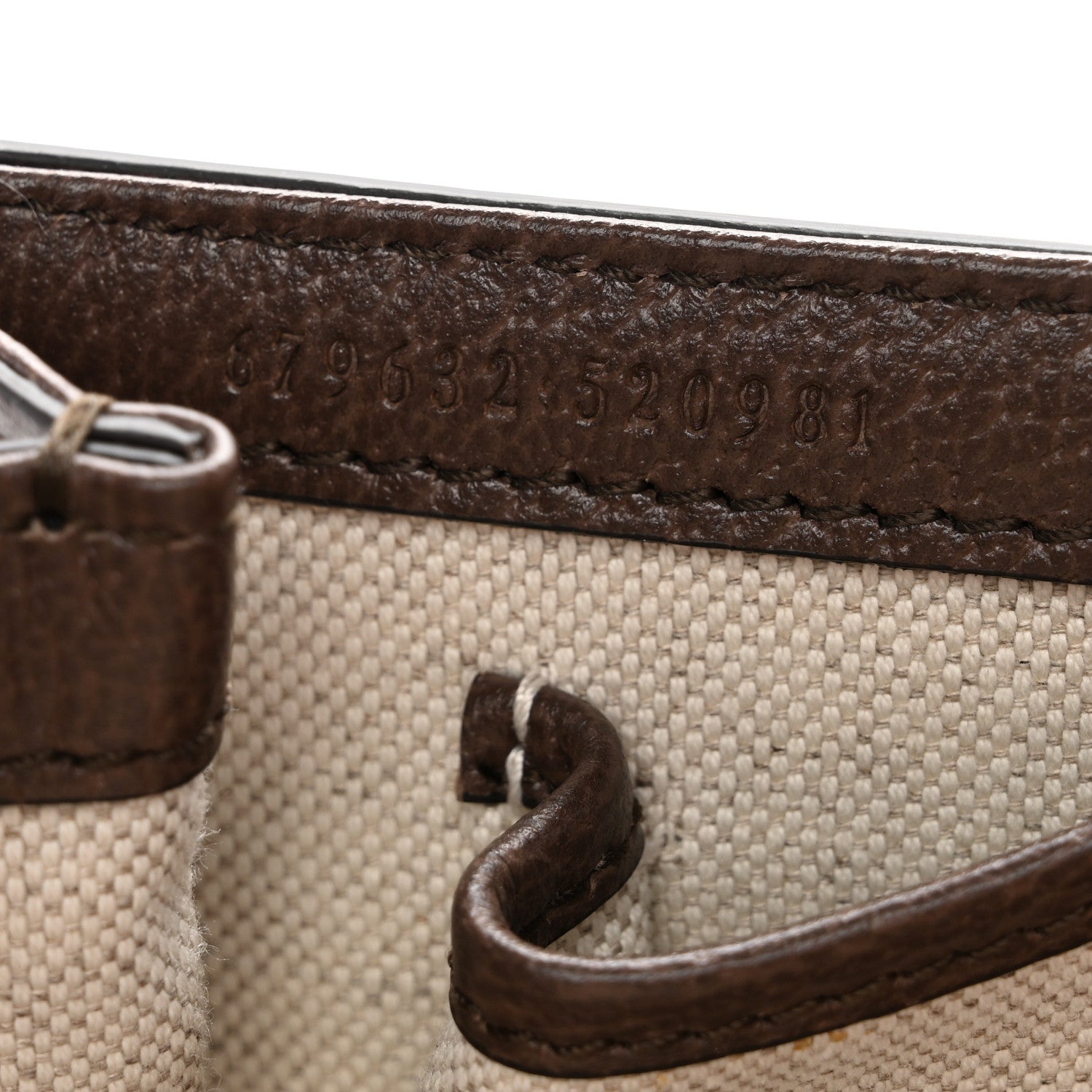 Gucci GG Supreme Monogram Studded Calfskin Centum Medium Bamboo 1947 Top Handle Bag Beige Ebony Multicolor